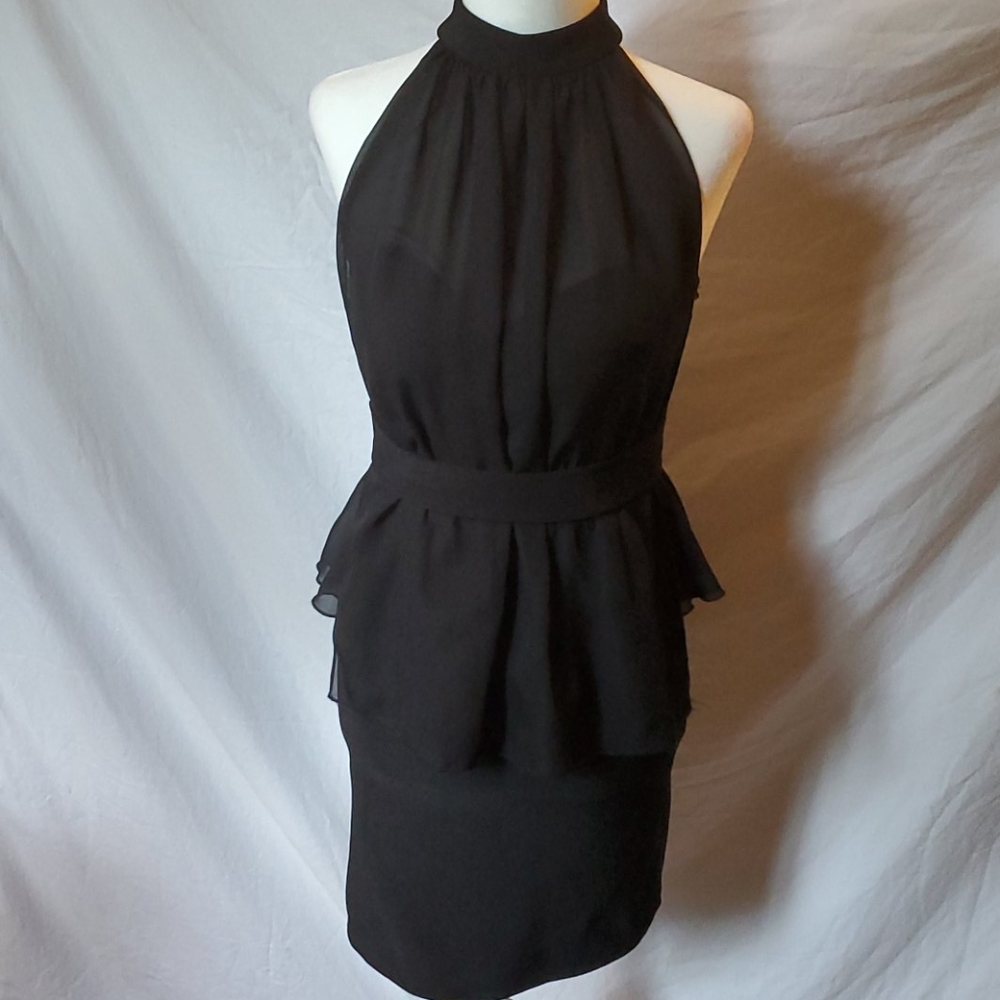 GUESS High Neck Peplum Dress